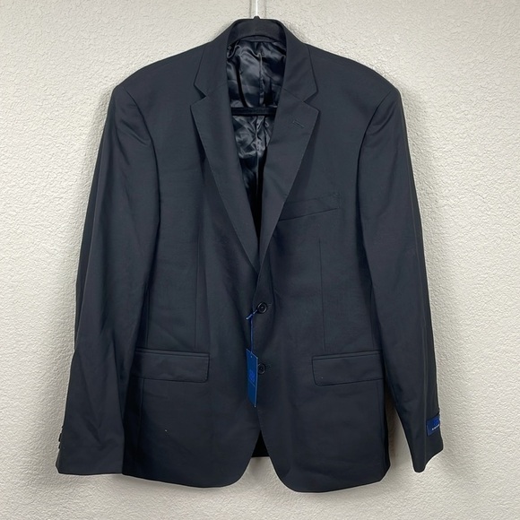 NWT JB Britches Wool Stretch Suit Jacket Blazer Black Career Business Sz 40R